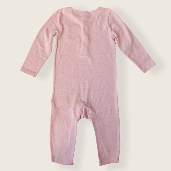 Old Navy Baby 18-24M Pink Knit Henley Snap Romper Jumpsuit - Picture 2 of 6